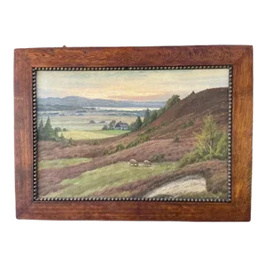 Large Early 20th Century Sweeping Pastoral Painting