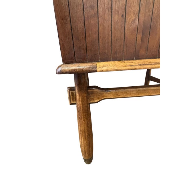 Coffee MCM Lane Furniture Walnut Ceramic Top Coffee Table For Sale - Image 8 of 11