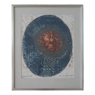Thormod Larsen, Composition, Color Etching, 1964, Framed For Sale