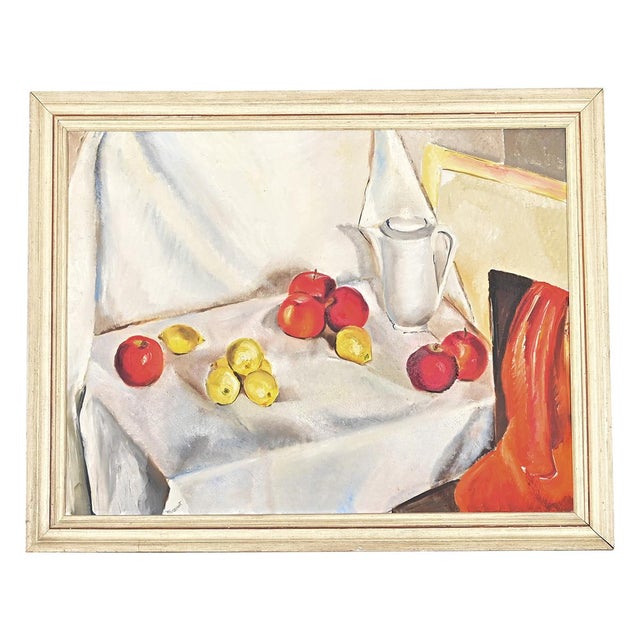 French Vintage Framed Still Life Painting For Sale In Baton Rouge - Image 6 of 14