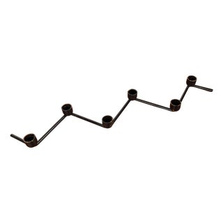 Mid-Century Modern Danish Minimalist Metal Candleholder, 1960s For Sale