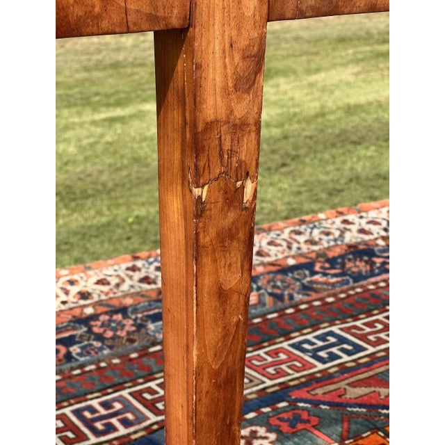 Wood Antique Mahogany Demi LuneTable Federal Style For Sale - Image 7 of 11