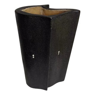 Geometric Shagreen Vase by Ria and Yiouri Augousti, 1990 For Sale