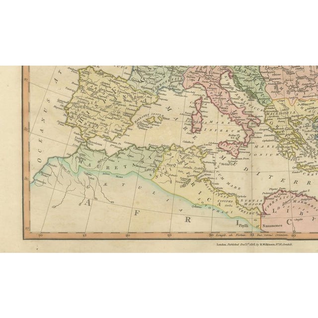Roman Empire Map by Wilkinson, London, 1817 For Sale - Image 6 of 12