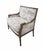Cream French Louis XVI Style Toile Upholstered Settee With Distressed Carved Wood Frame For Sale - Image 8 of 9