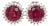 5.8cts Ruby Stud Earrings With Natural Diamonds Accents: Solid 14k Gold, 10mm For Sale