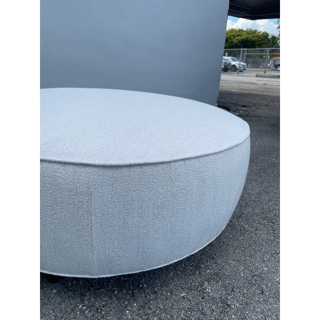 Round Vintage Ottoman by T.H. Robjohns-Gibbings For Sale - Image 11 of 17