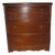 Vintage Federal Miniature Walnut Bow Front Chest of Drawers / Jewelry Chest For Sale
