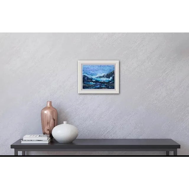 Wood Abstract Seascape, Modern Impressionist Oil Painting For Sale - Image 7 of 9