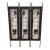 Post Modern 80's 90's Iron Folding Screen With Wood and Stone Elements For Sale