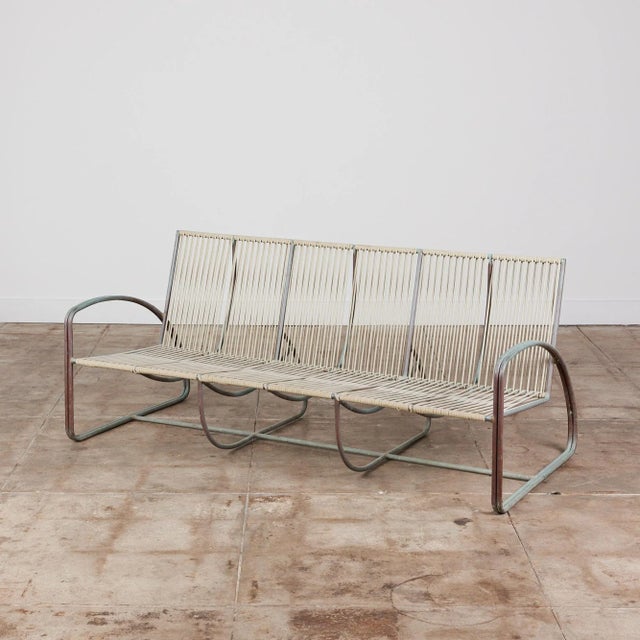 1960s Walter Lamb for Brown Jordan Bronze Patio Three Seater Sofa, Attributed For Sale - Image 13 of 13