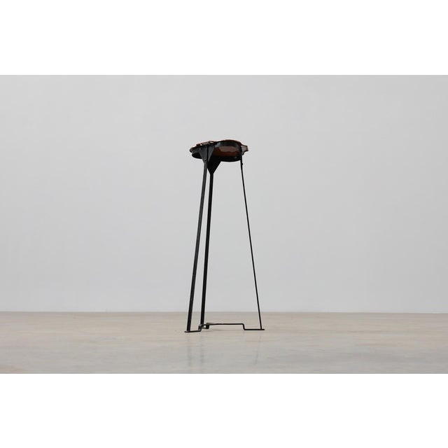 Art Nouveau Console in Metal with Copper Plate in the style of Gustave Surrurier Bovy, 1890s For Sale - Image 6 of 15