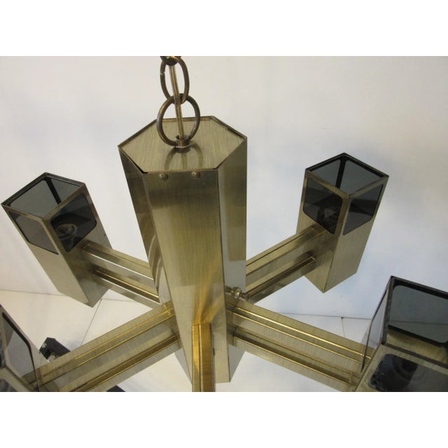 Metal Frederick Ramond Bronze Chandelier For Sale - Image 7 of 12