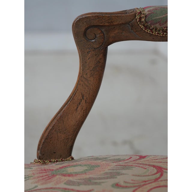 1990s Set of 8 French Louis XV Style Cane Back Dining Chairs - New Upholstery For Sale - Image 5 of 18