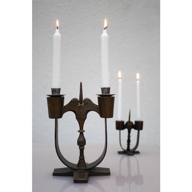 Swedish Wooden Candleolders from Taserud, 1955, Set of 2 For Sale - Image 9 of 17