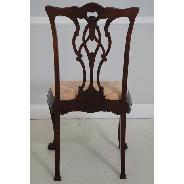 Set of 4 Antique Chippendale Style Mahogany Dining Chairs For Sale - Image 4 of 18