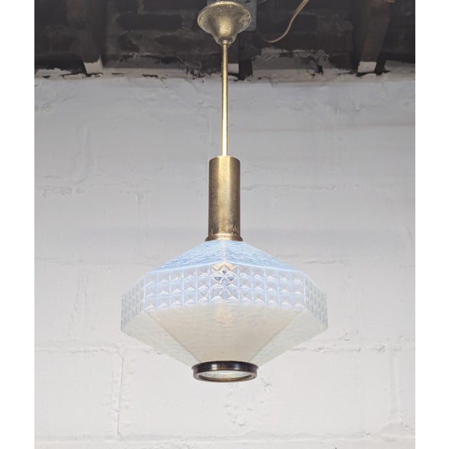 Mid-Century Modern Rare 1960s Italian Murano Glass Pendant Lamp by Av Mazzega For Sale - Image 3 of 8