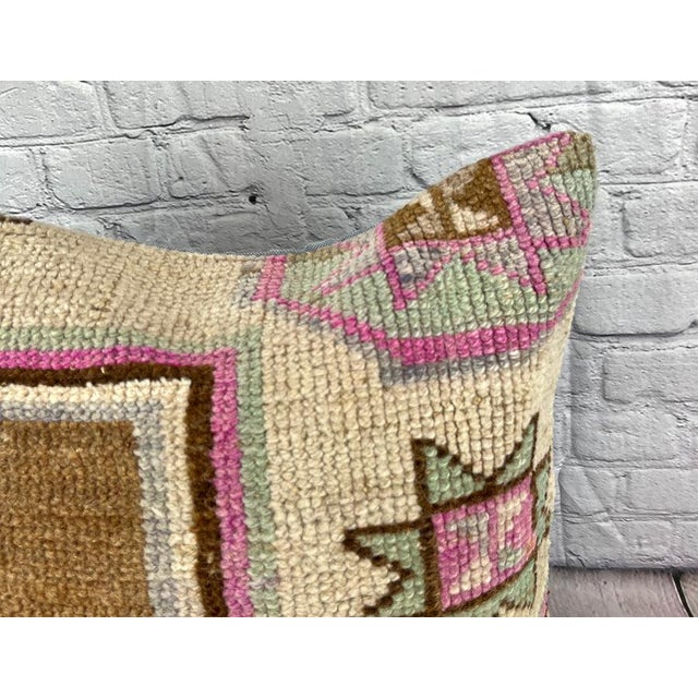 Turkish 20 x 20 Rug Pillow Ottoman Serenade Turkish Pillow Cushion Cover For Sale - Image 3 of 4