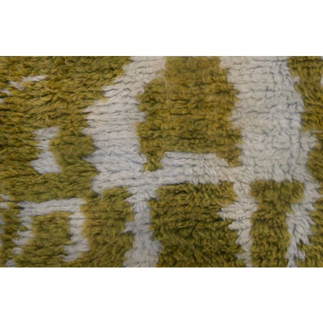 1970s Pistachio Beni Mrirt Wool Rug 6' X 8'4 For Sale - Image 10 of 11