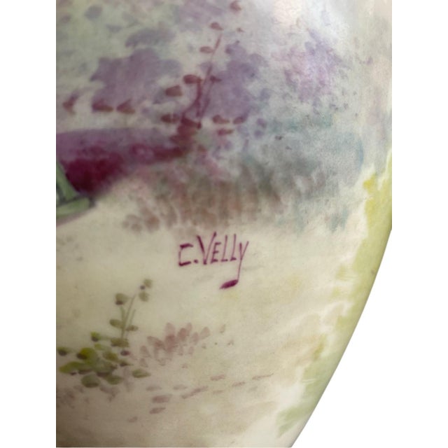 White Antique Sevres Porcelain Vase Part Base 19th Century Signed C. Velly Romance For Sale - Image 8 of 10