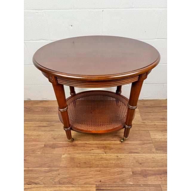 Ethan Allen Ethan Allen British Classics Old World Treasures Accent Oval End Table For Sale - Image 4 of 9