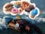 Enjoy the Temptations of the Past by Andreas Claussen | Oil on canvas Man dreaming of junk food. For Sale