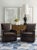 2020s Pair of CR Laine Malcolm Brown Leather Swivel Chairs For Sale - Image 5 of 7