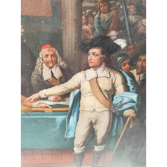 North American Artist, Figures, 1750, Oil on Copper For Sale - Image 4 of 18