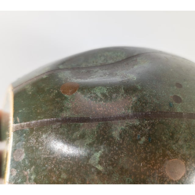 Mid-Century Modernist German WMF Bronze Vase Attributed to Paul Haustein For Sale - Image 12 of 14