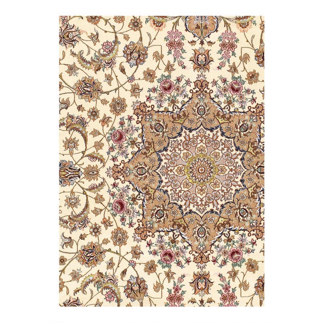 The Isfahan rugs are made with exceptionally good quality of wool & silk. They use traditional motifs inspired by...