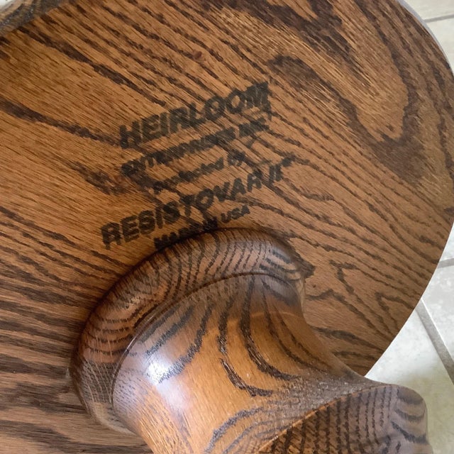 Vintage Oak Pedestal For Sale - Image 4 of 5