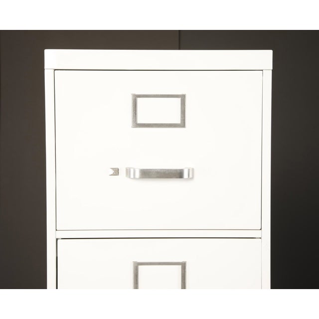 1950s Vintage Mid-Century Steel Filing Cabinet, Industrial 5 Drawer File Cabinet, 1950s For Sale - Image 5 of 9