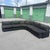 Postmodern Postmodern Black on Black Modular Sectional Sofa - 5 Pieces For Sale - Image 3 of 12