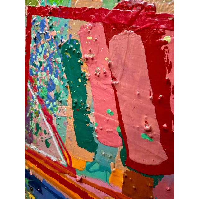 Edward Avedisian, Large Mod Abstract Expressionist Modernist Edward Avedisian Color Field Painting, c. 1979-1980's For Sale - Image 4 of 6