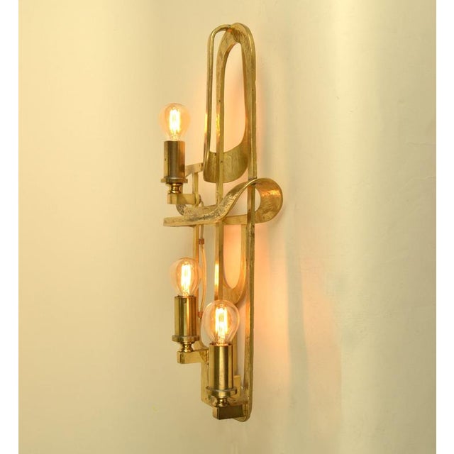 Vintage Wall Sconce in Bronze by Frigerio, 1970s For Sale - Image 6 of 9