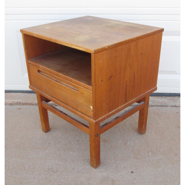 Brown Nils Jonsson for HJN Mobler Danish Mid Century Teak Nightstand For Sale - Image 8 of 15