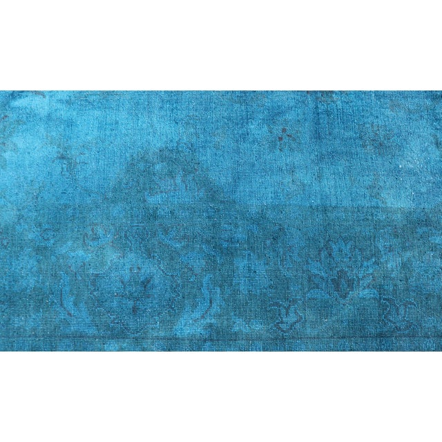 Large Turkish Oushak With Floral Design in Blue 10'3 X 16'7 For Sale - Image 12 of 16