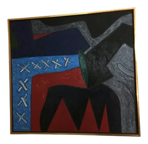 James Kelly Blue Abstract Painting