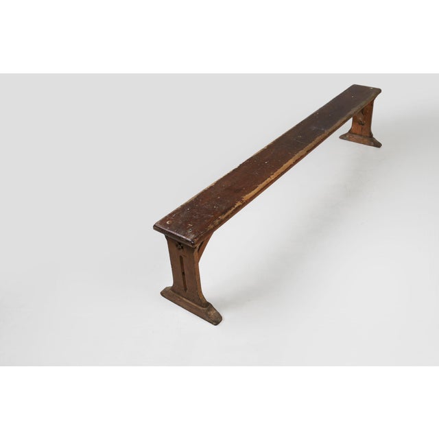 Brown French Rustic Bench in Oak with Carvings, 1850s For Sale - Image 8 of 11
