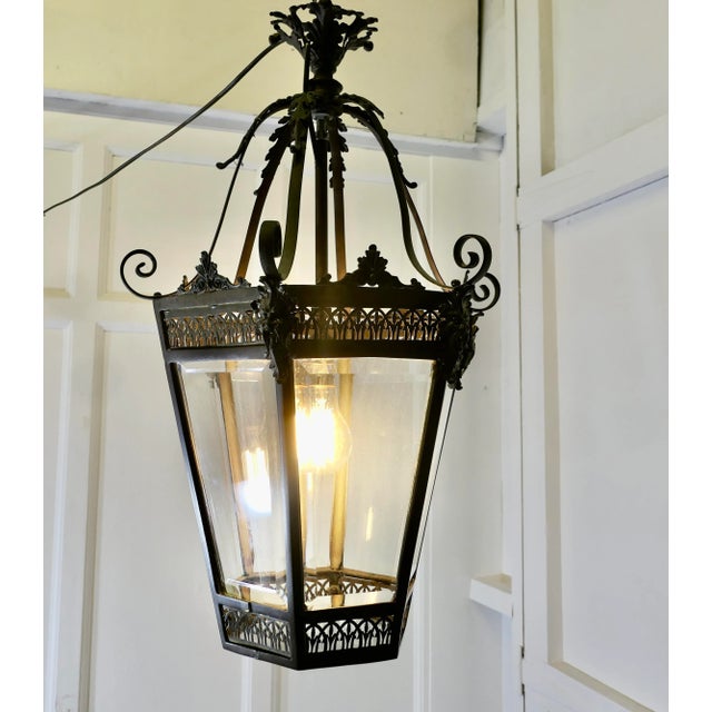 Green Man Copper Lantern For Sale - Image 9 of 12