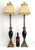 Neoclassical Lamps Maitland Smith Black Marble Pair & Silk Shades For Sale - Image 3 of 12
