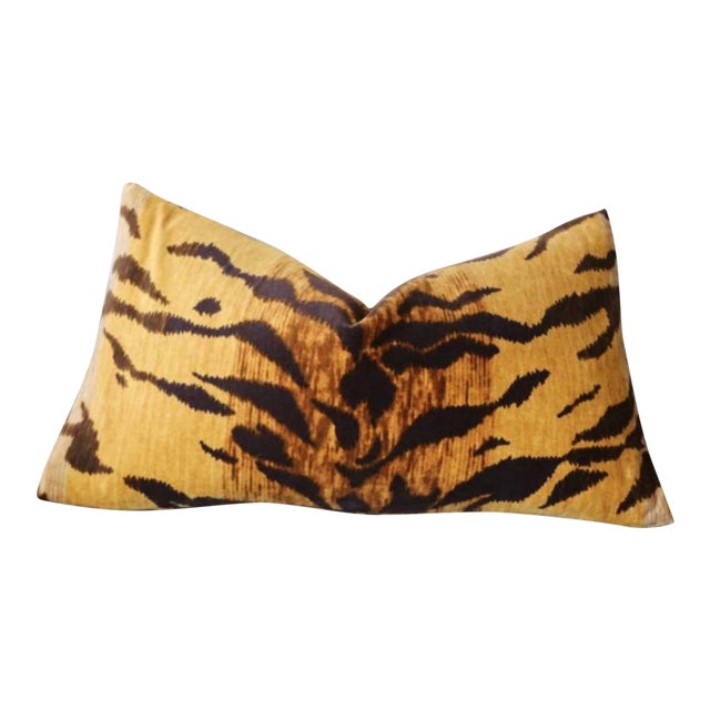 Velvet Tiger Lumbar Pillow Cover 12x18 Chairish