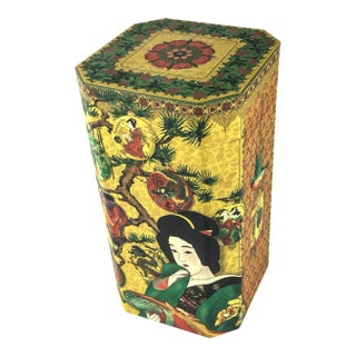 Vintage Oriental Nesting Tall Canisters - a Set For Sale