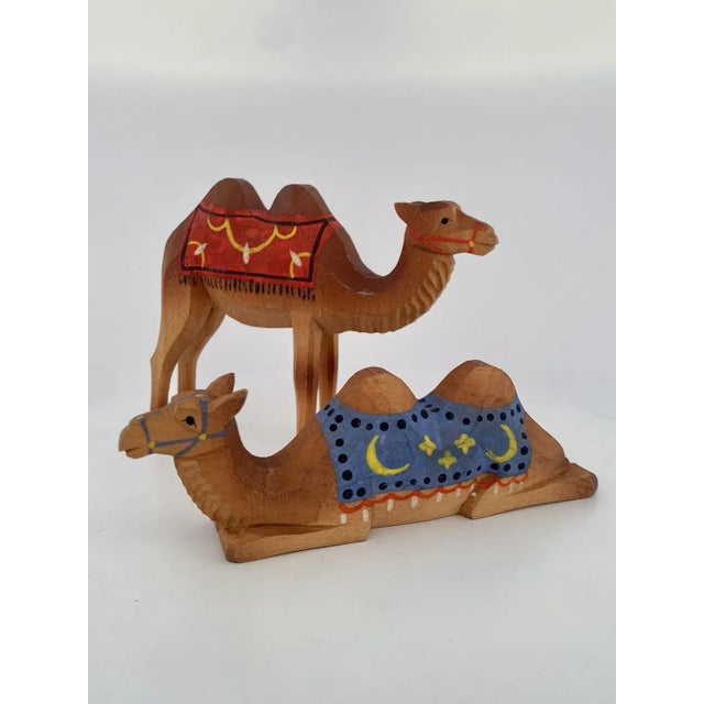 Brown German Carved Nativity Figures, Set of 15 For Sale - Image 8 of 13