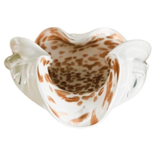 Gold Vintage Murano Glass Bowl by Fratelli Toso, 1950s For Sale - Image 8 of 8