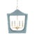 Matthew Izzo Home Wimble Blue & Brass Lantern Pendant For Sale
