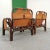 Wood Set of Bamboo and Natural Leather Chairs by Tito Agnoli, 1970s For Sale - Image 7 of 18