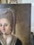 Antique 18th Century Oil Painting Portrait of a Lady in Pearl Earrings For Sale - Image 9 of 12