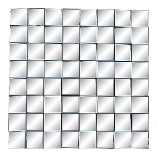 Vintage Squared Cityscape Decorative Wall Mirror For Sale