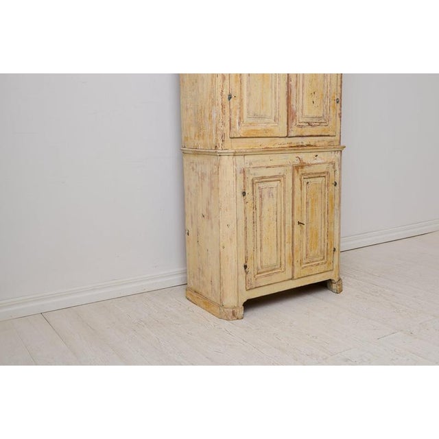 Antique Tall Narrow Pine Cabinet, Northern Sweden, 1810 For Sale - Image 9 of 13